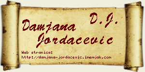 Damjana Jordačević vizit kartica